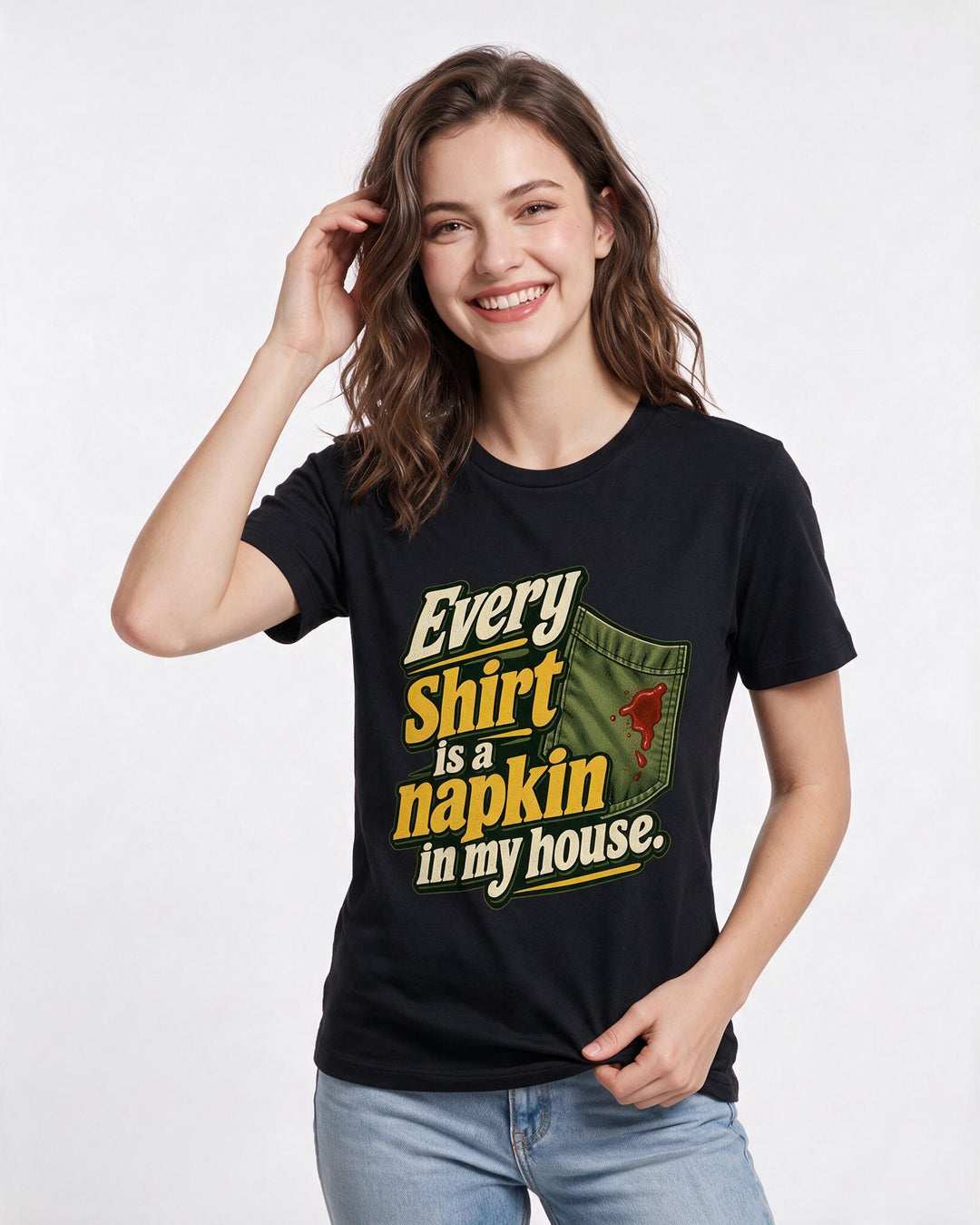 Grandparent Black T-Shirt for Women – Everyday Expression Graphic Tee product image 1