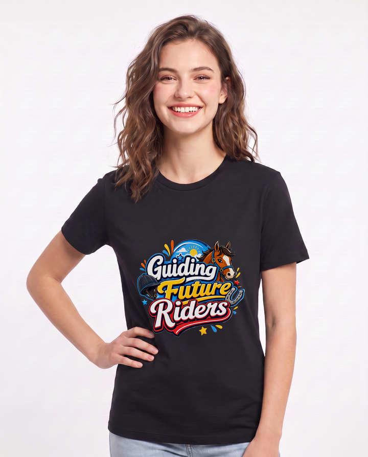 Guiding Future Riders Women's Black T-Shirt product image 1