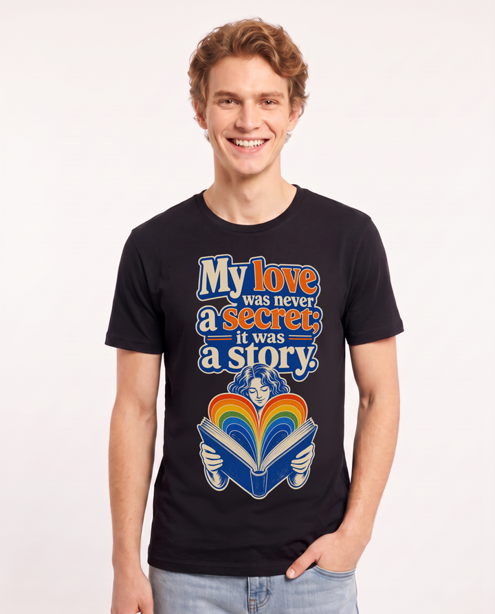 Pride Men's Black T-Shirt – My love was never a secret; it was a product image 1
