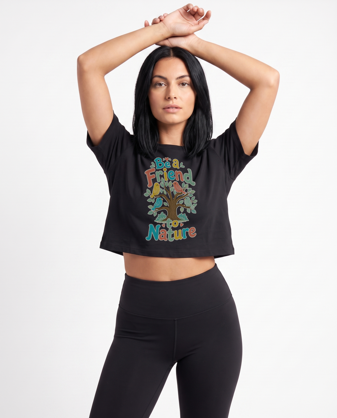 Be A Friend To Nature Crop Top mockup 1