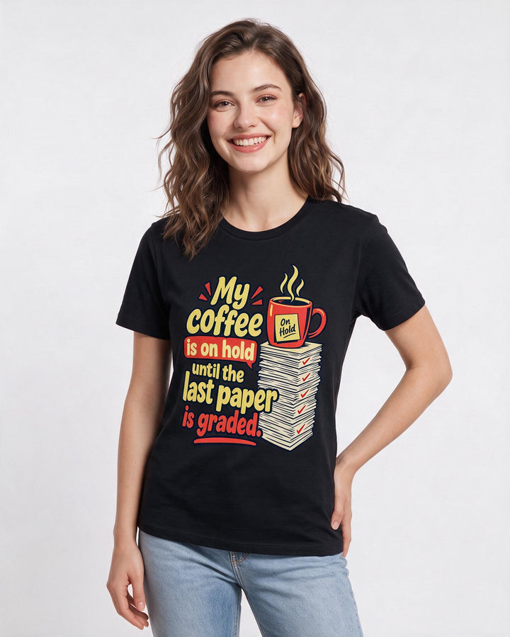 Teacher Black T-Shirt for Women – Everyday Expression Graphic Tee product image 1