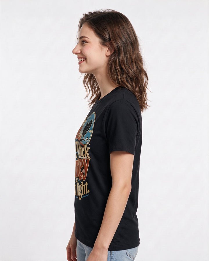 Hunting Black T-Shirt for Women – Everyday Expression Graphic Tee product image 2
