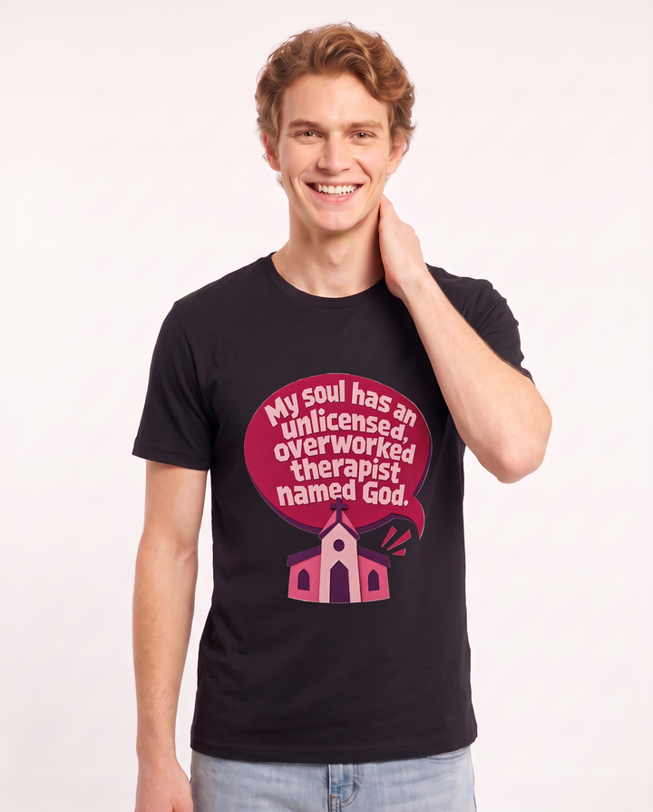 Graphic Men's Black T-Shirt - My soul has an unlicensed, overworked product image 3
