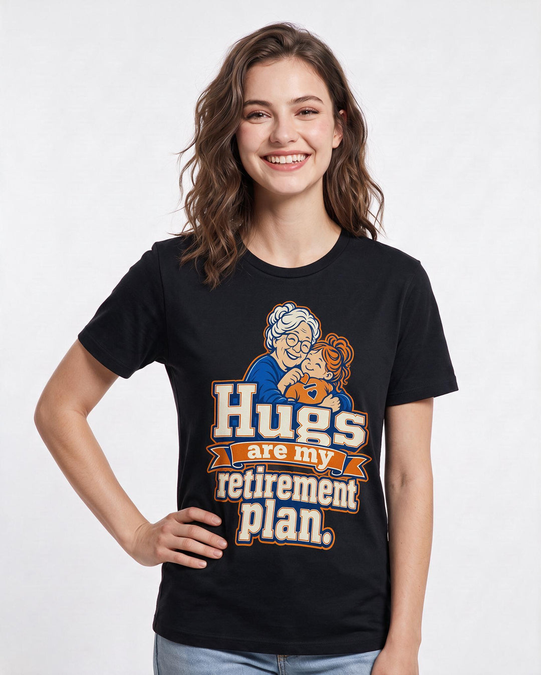 Grandparent Black T-Shirt for Women – Everyday Expression Graphic Tee product image 1