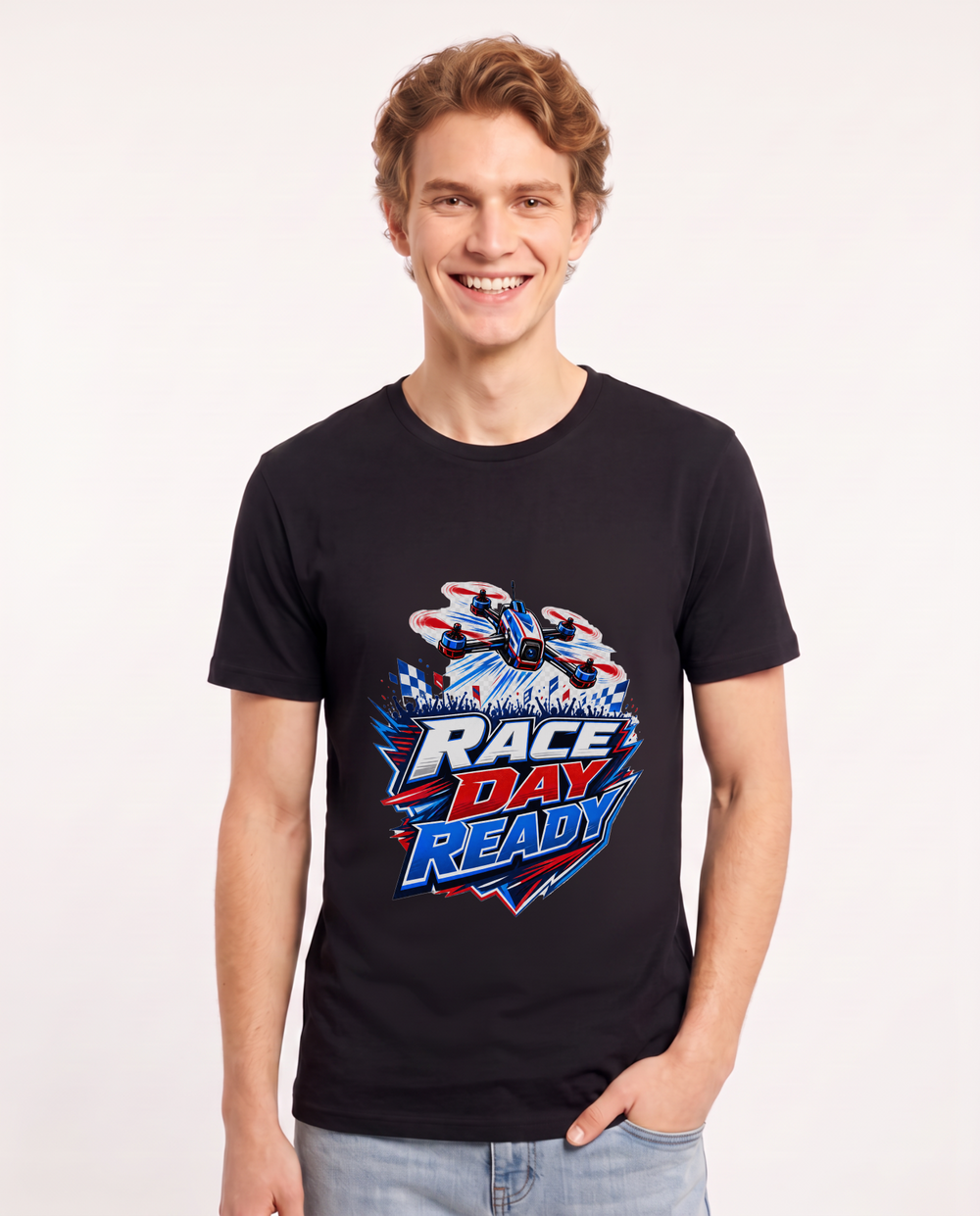 Race Day Ready Men's Black T-Shirt product image 2