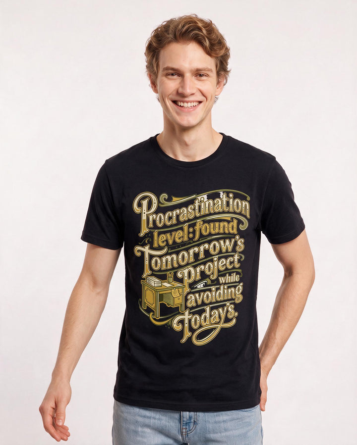 Meme Black T-Shirt for Men – Everyday Expression Graphic Tee product image 3