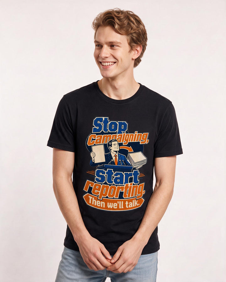 Political Statement Black T-Shirt for Men – Everyday Expression Graphic Tee product image 3