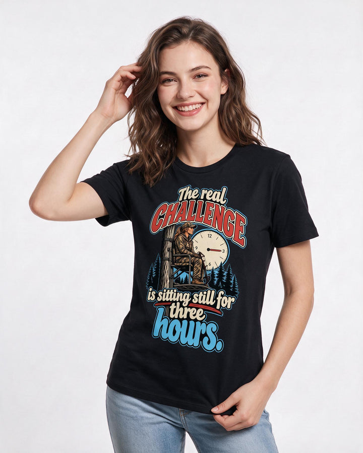Hunting Black T-Shirt for Women – Everyday Expression Graphic Tee product image 1