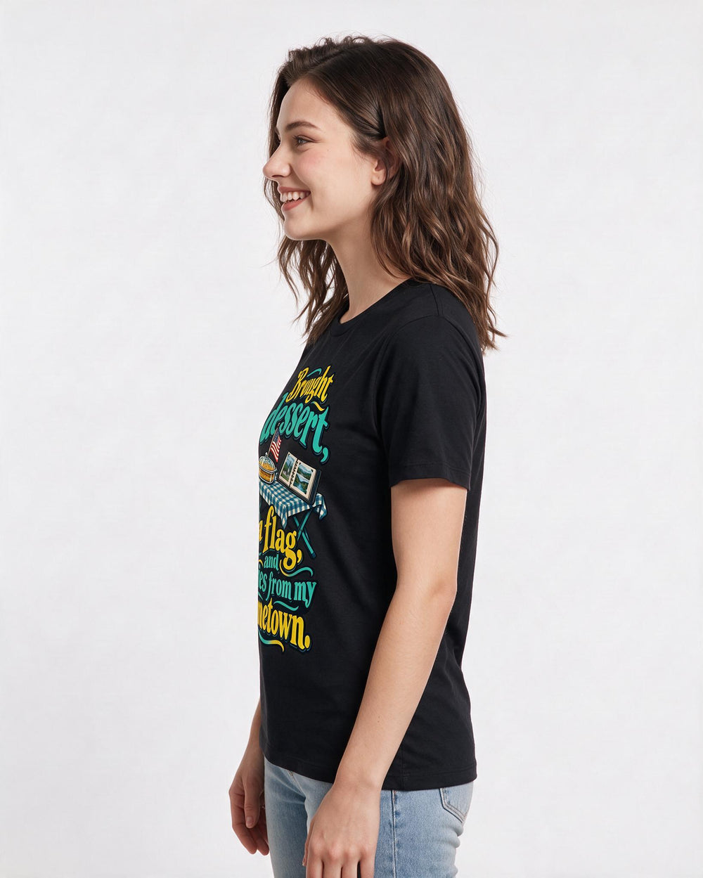 Patriotic Black T-Shirt for Women – Everyday Expression Graphic Tee product image 2