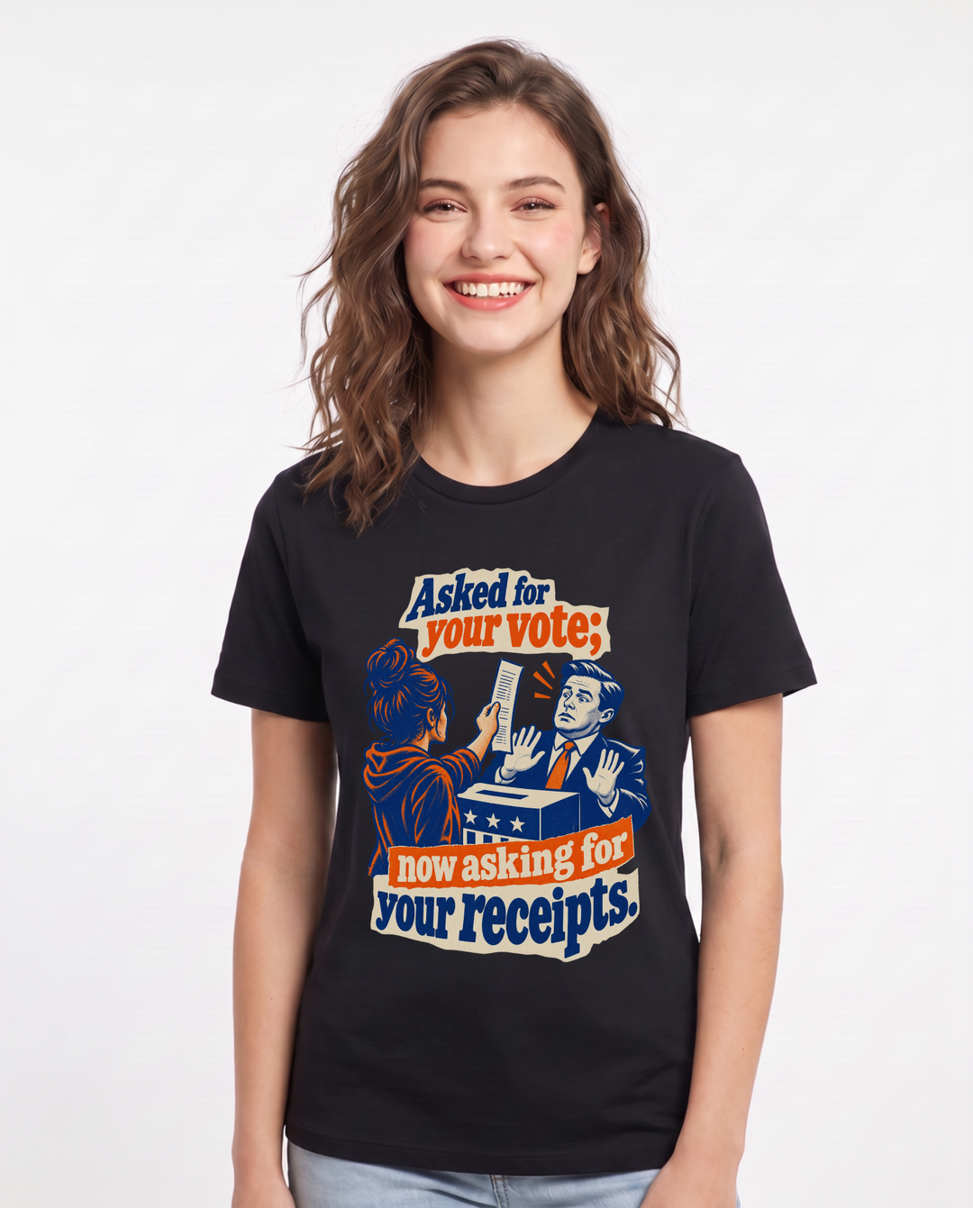 Political Statement Black T-Shirt for Women – Everyday Expression Graphic Tee product image 3