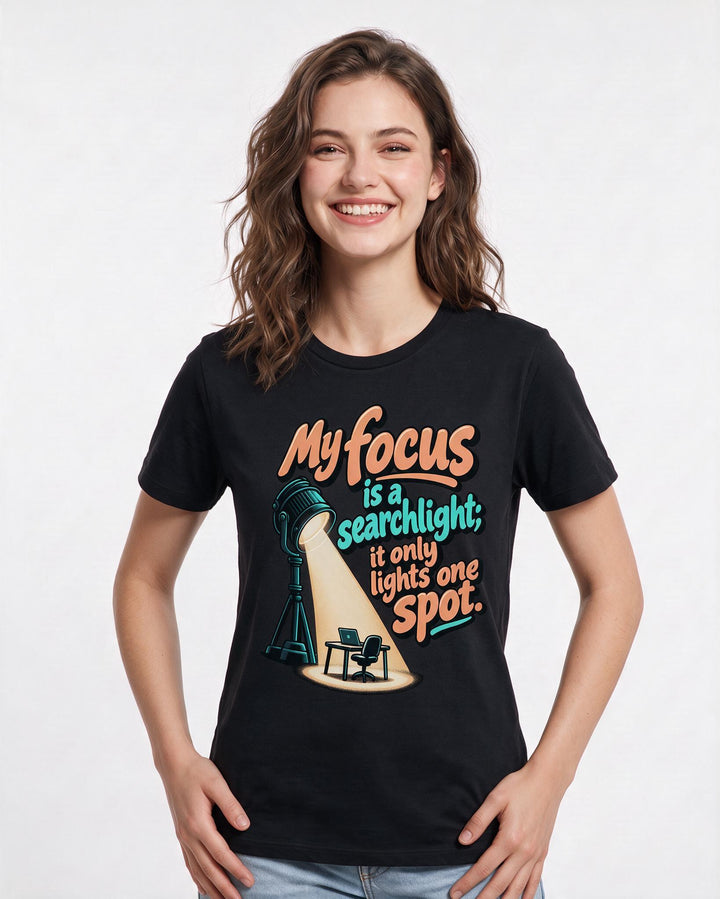 Neurodiversity Black T-Shirt for Women – Everyday Expression Graphic Tee product image 1