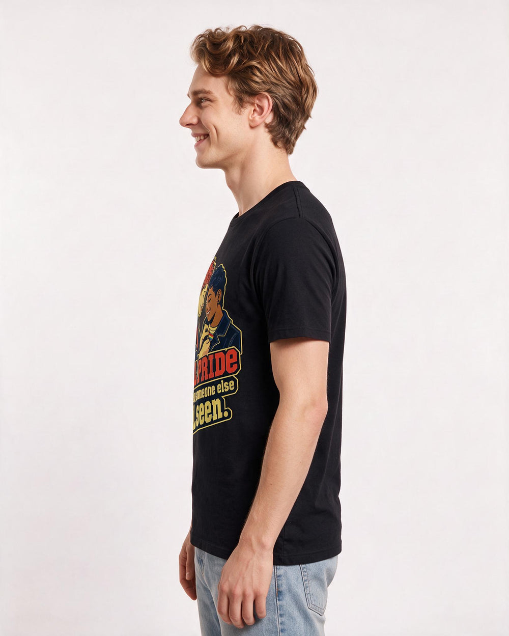 Pride Black T-Shirt for Men – Everyday Expression Graphic Tee product image 2