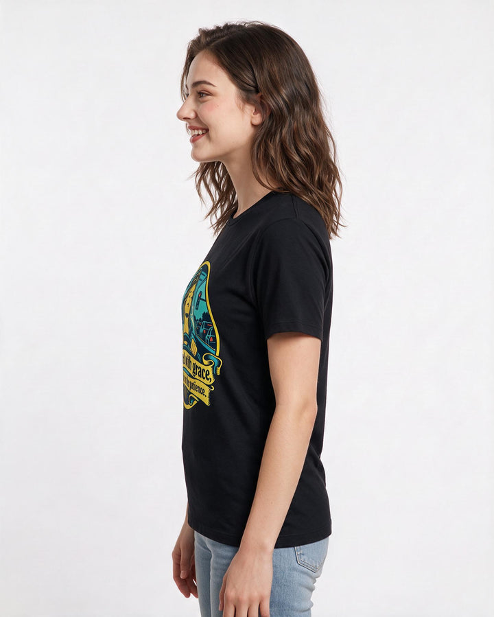 Christian Faith Black T-Shirt for Women – Everyday Expression Graphic Tee product image 2