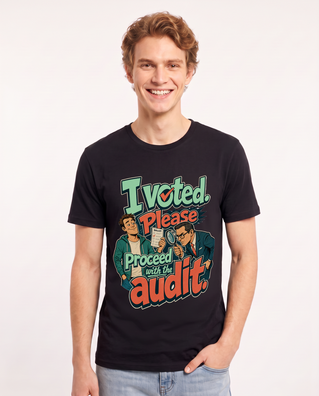 Political Statement Black T-Shirt for Men – Everyday Expression Graphic Tee product image 3