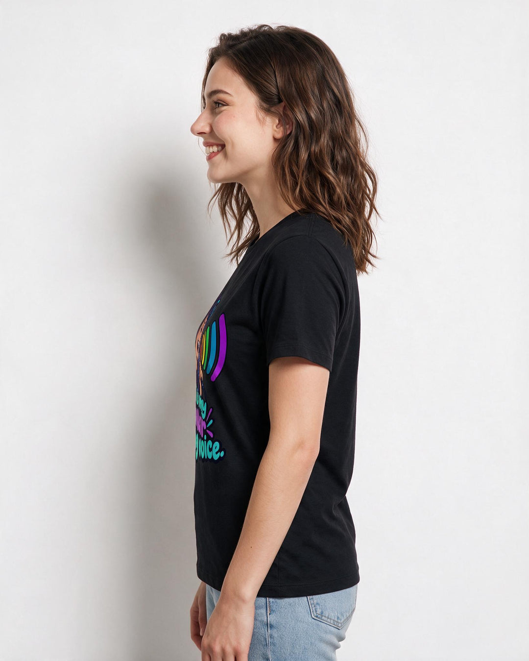 Pride Black T-Shirt for Women – Everyday Expression Graphic Tee product image 2
