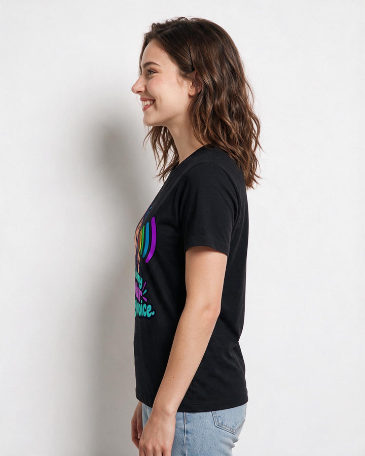 Pride Black T-Shirt for Women – Everyday Expression Graphic Tee product image 2