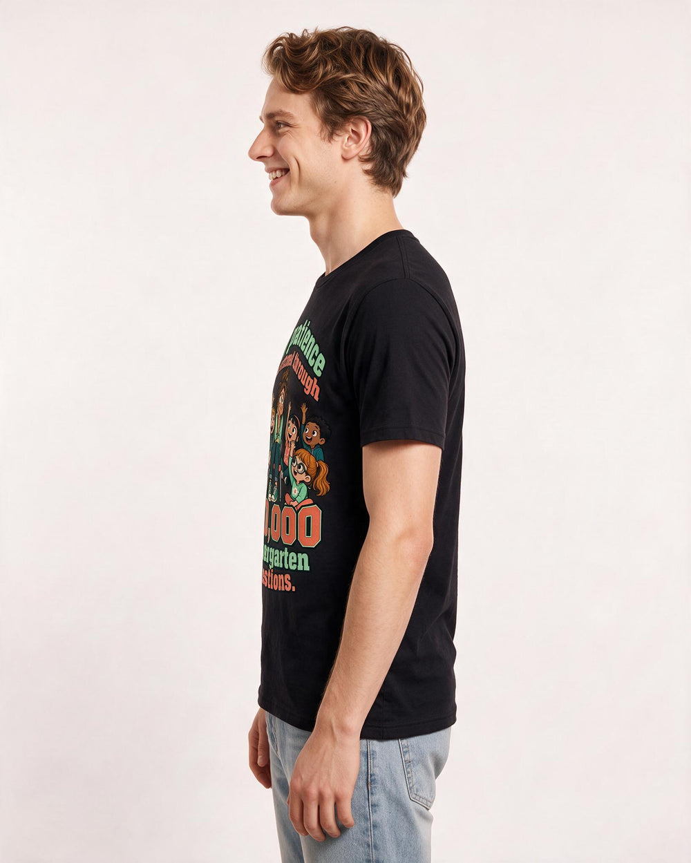 Teacher Black T-Shirt for Men – Everyday Expression Graphic Tee product image 2