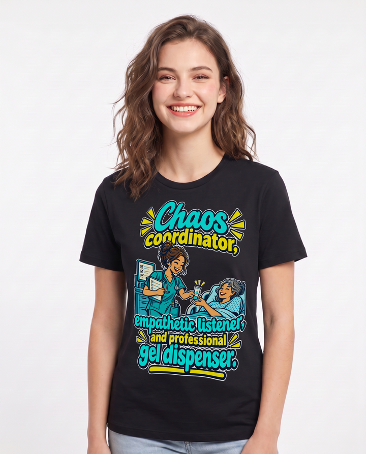 Nurse Black T-Shirt for Women – Nursing Life Graphic Tee product image 3