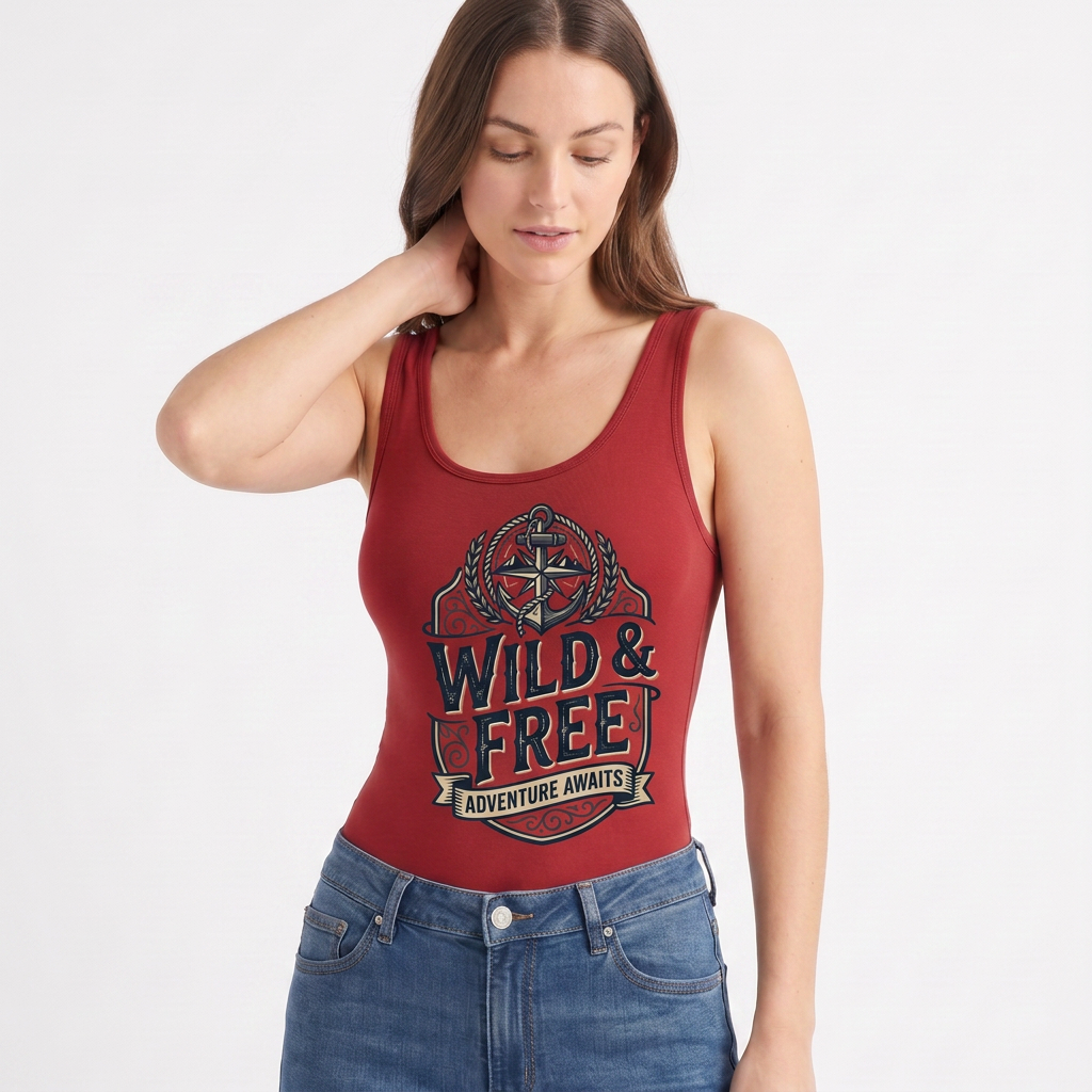 Original Style Sleeveless Tank Bodysuit mockup 3