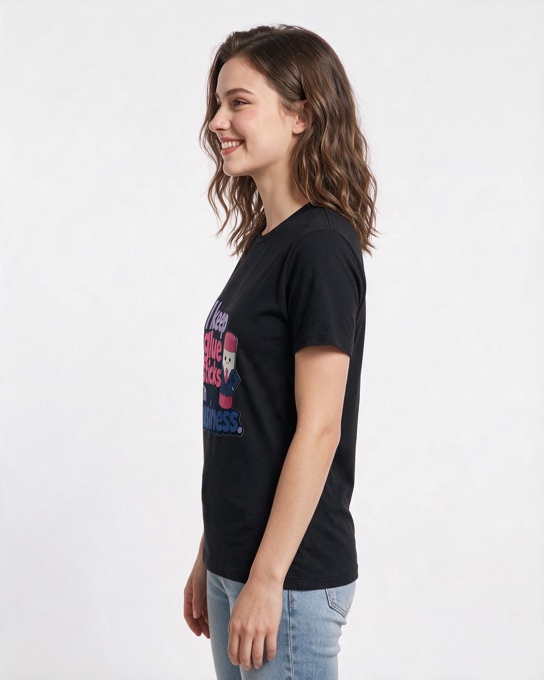 Teacher Black T-Shirt for Women – Everyday Expression Graphic Tee product image 2