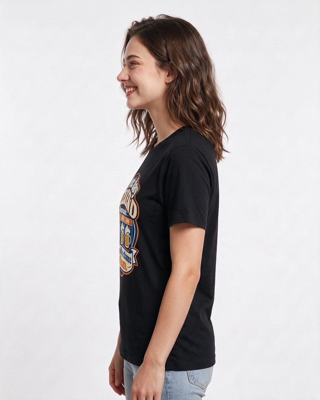 Beer Black T-Shirt for Women – Everyday Expression Graphic Tee product image 2