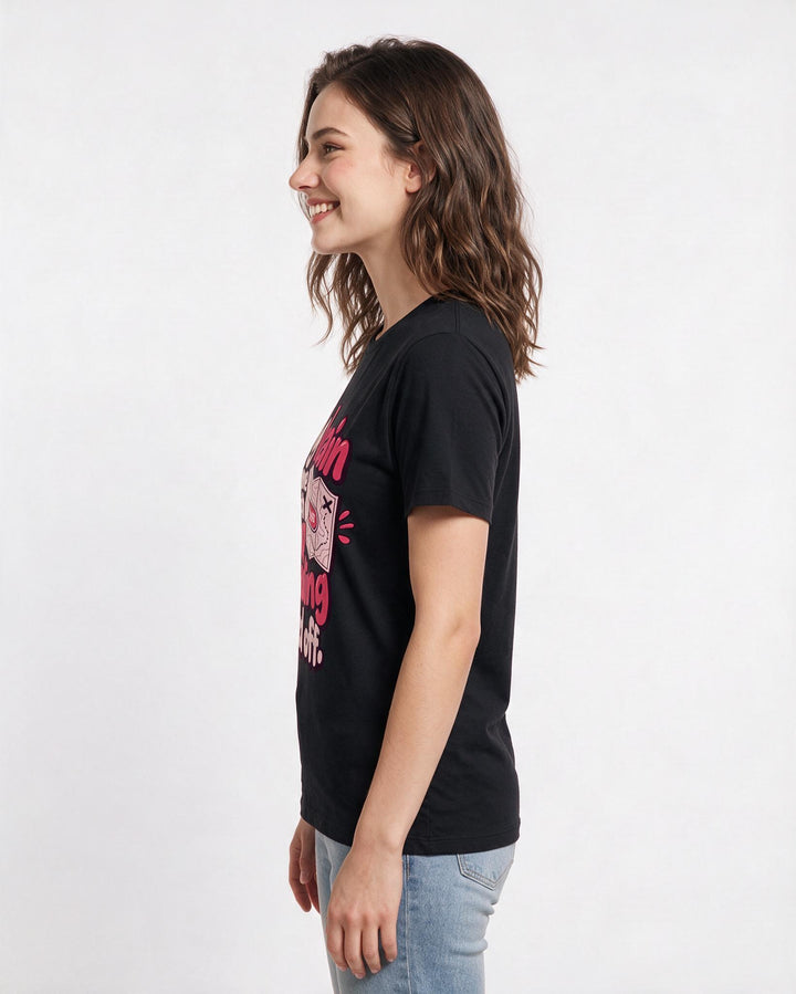 Neurodiversity Black T-Shirt for Women – Everyday Expression Graphic Tee product image 2