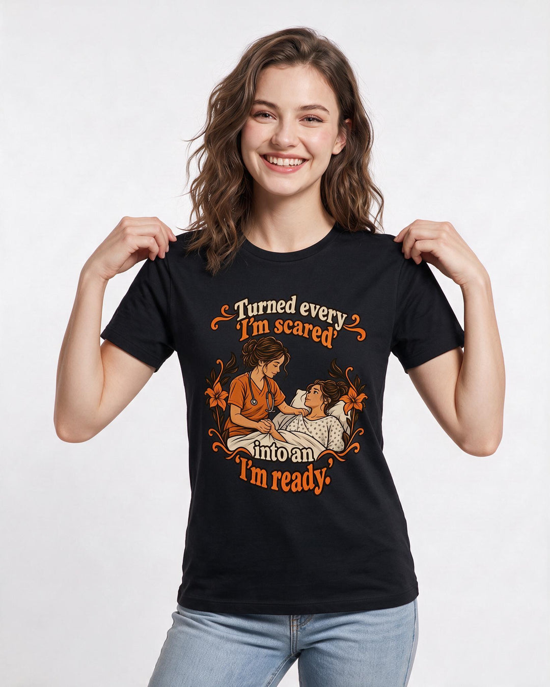 Nurse Black T-Shirt for Women – Nursing Life Graphic Tee product image 1