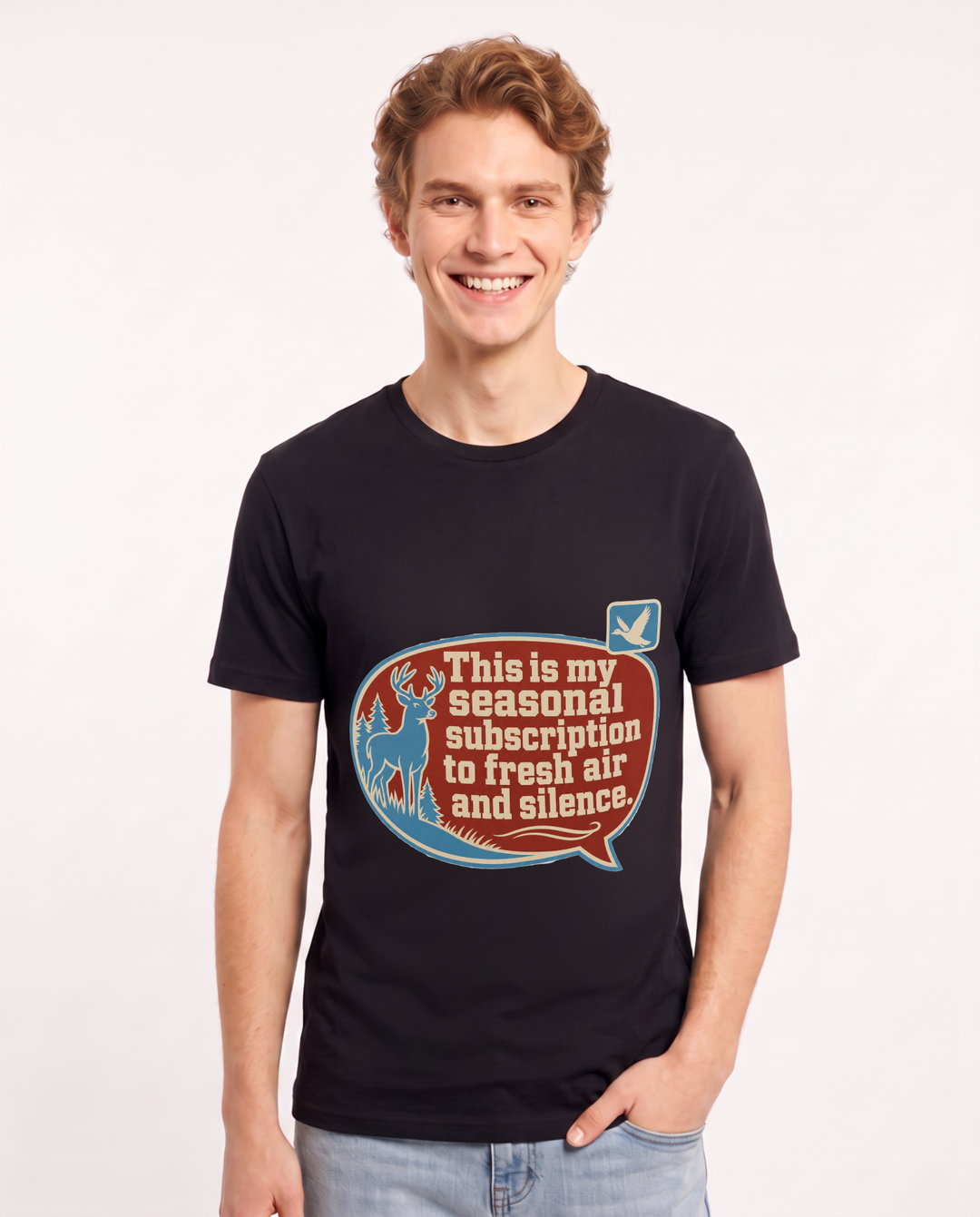 Hunting Men's Black T-Shirt - This is my seasonal subscription to product image 1