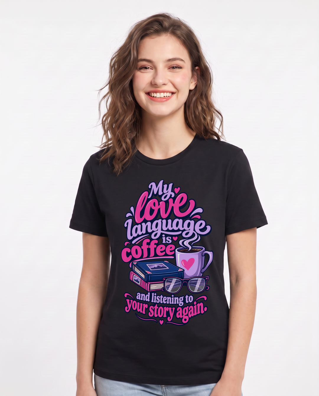 Grandparent Black T-Shirt for Women – Everyday Expression Graphic Tee product image 3