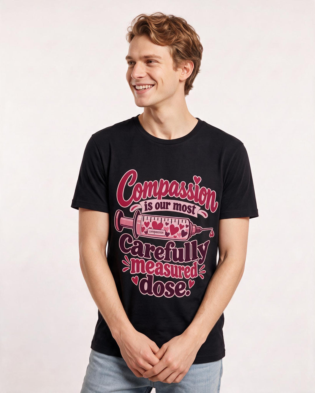 Nurse Black T-Shirt for Men – Nursing Life Graphic Tee product image 1