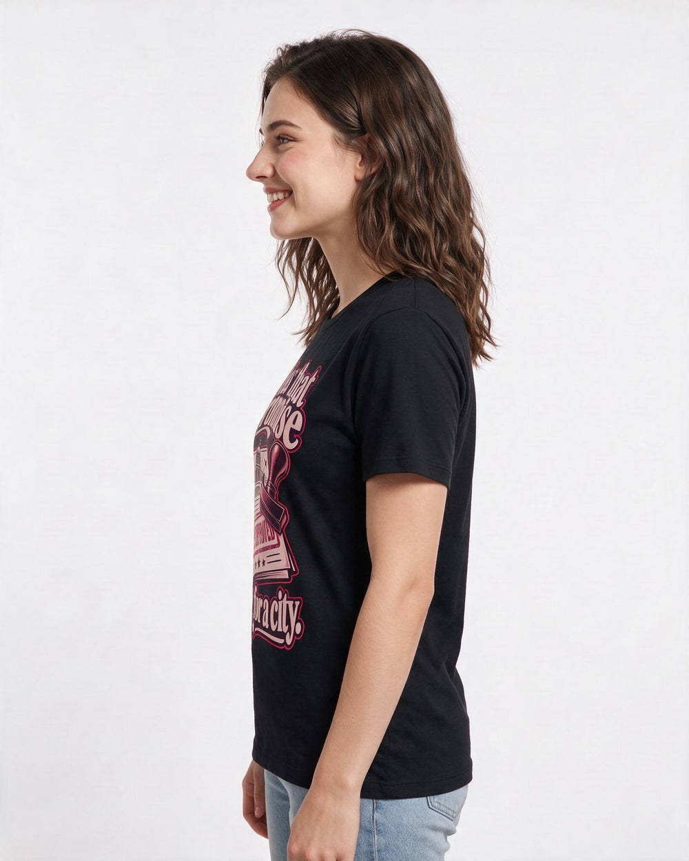 Political Statement Black T-Shirt for Women – Everyday Expression Graphic Tee product image 2