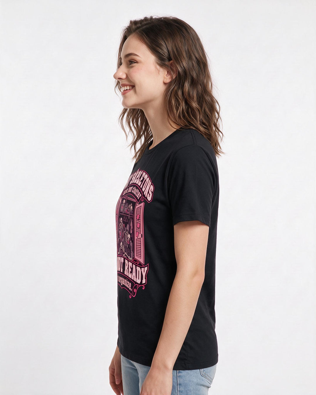 Halloween Black T-Shirt for Women – Halloween Theme Graphic Tee product image 2