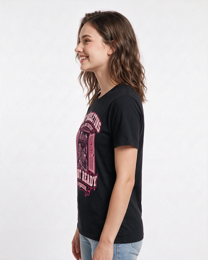 Halloween Black T-Shirt for Women – Halloween Theme Graphic Tee product image 2