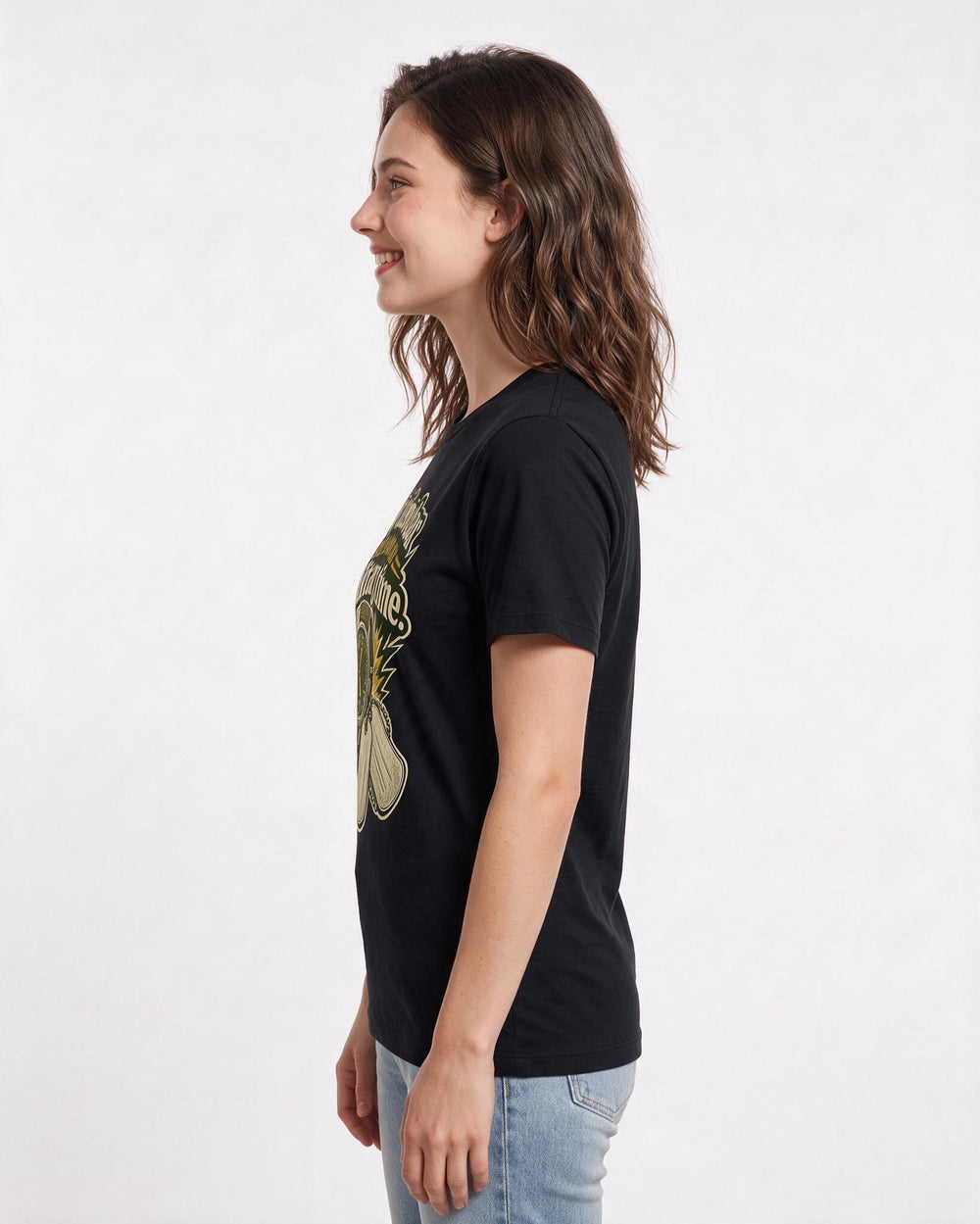 Veteran Women's Black T-Shirt – My calendar still runs on military time. product image 2