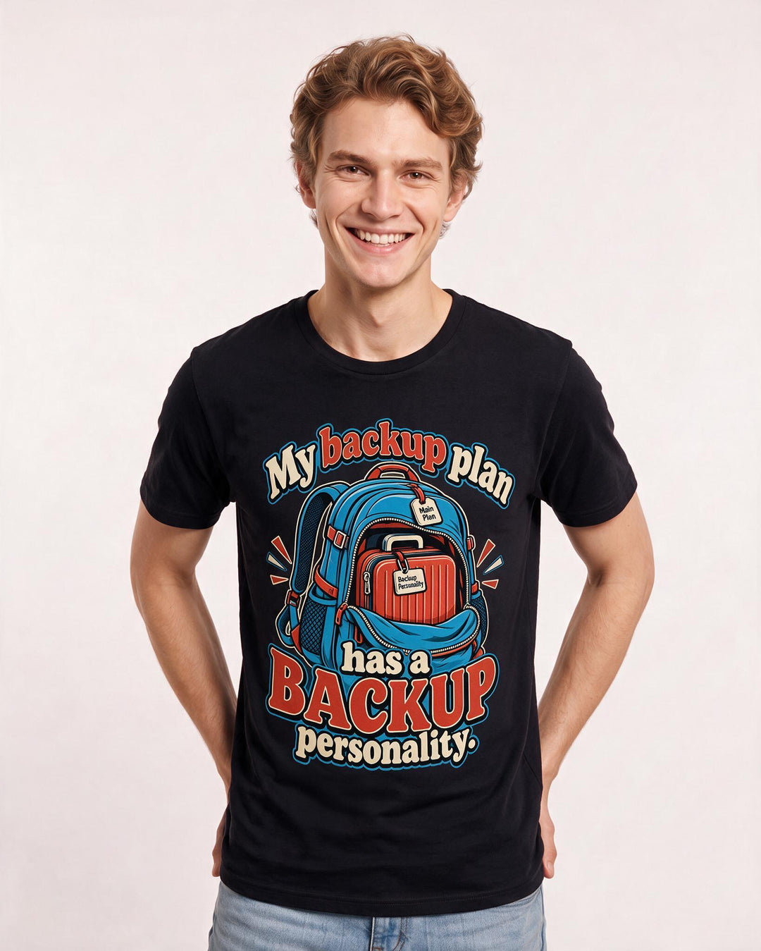 Meme Black T-Shirt for Men – Everyday Expression Graphic Tee product image 1