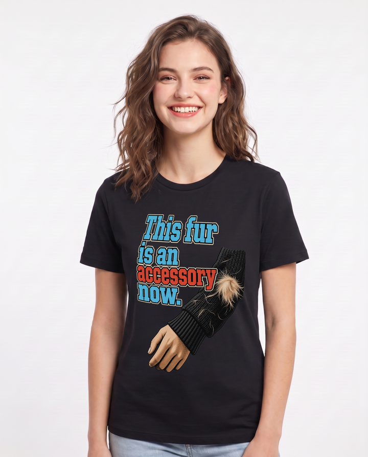 Pet Lover Black T-Shirt for Women – Everyday Expression Graphic Tee product image 3