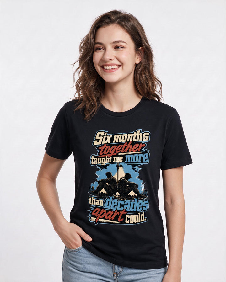 Veteran Women's Black T-Shirt – Six months together taught me more product image 3