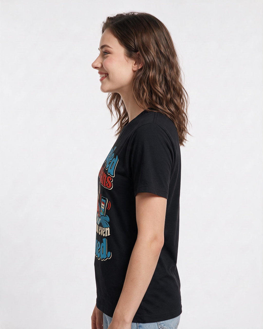 Meme Black T-Shirt for Women – Everyday Expression Graphic Tee product image 2
