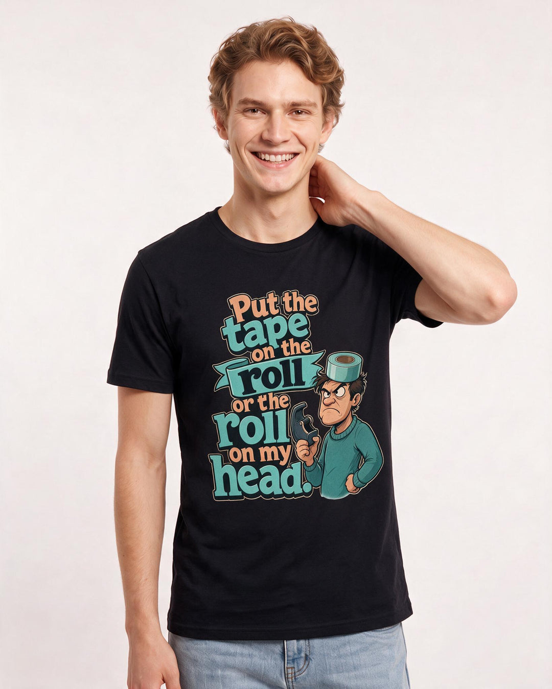 Christmas Black T-Shirt for Men – Holiday Theme Graphic Tee product image 3