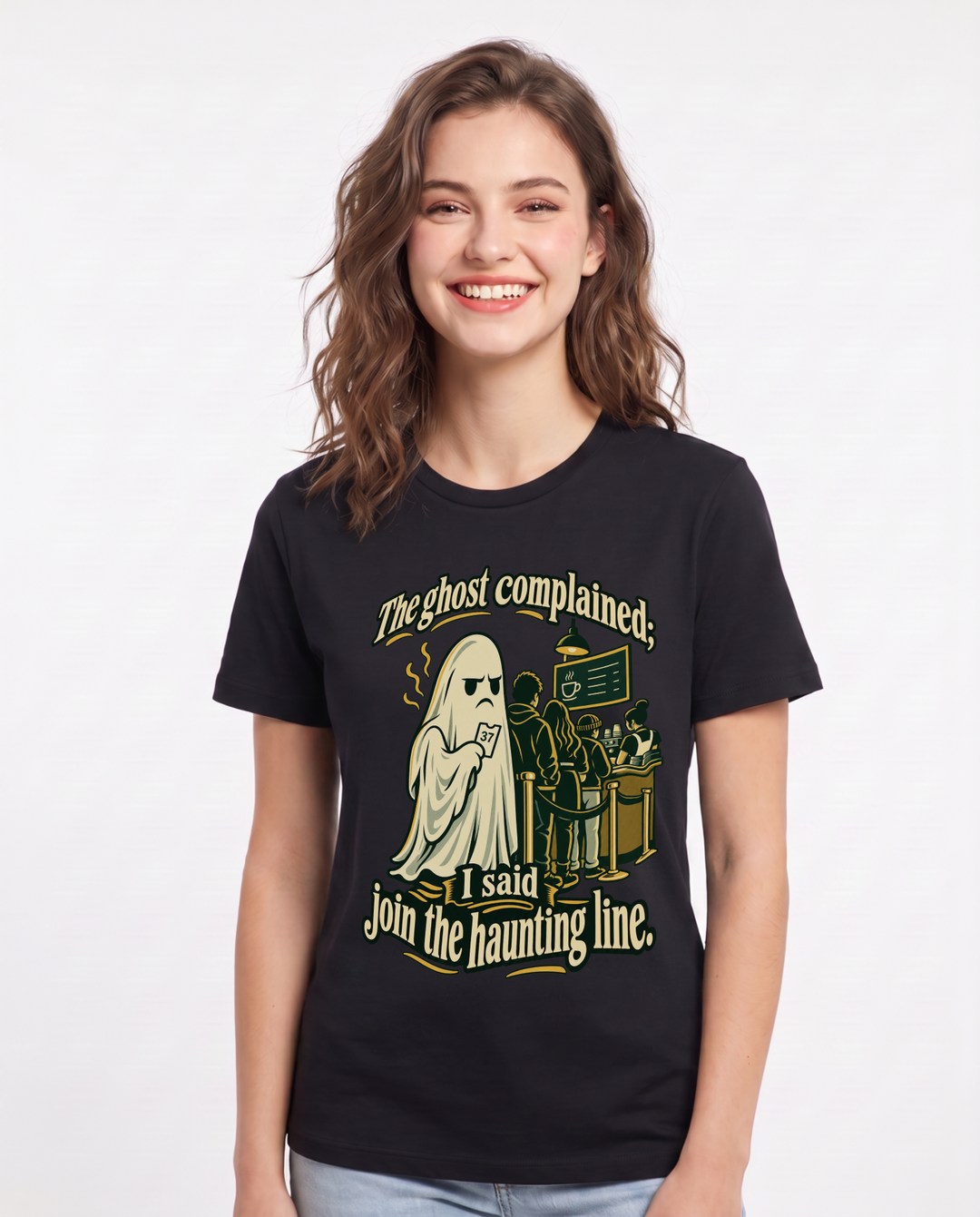 Halloween Black T-Shirt for Women – Halloween Theme Graphic Tee product image 3