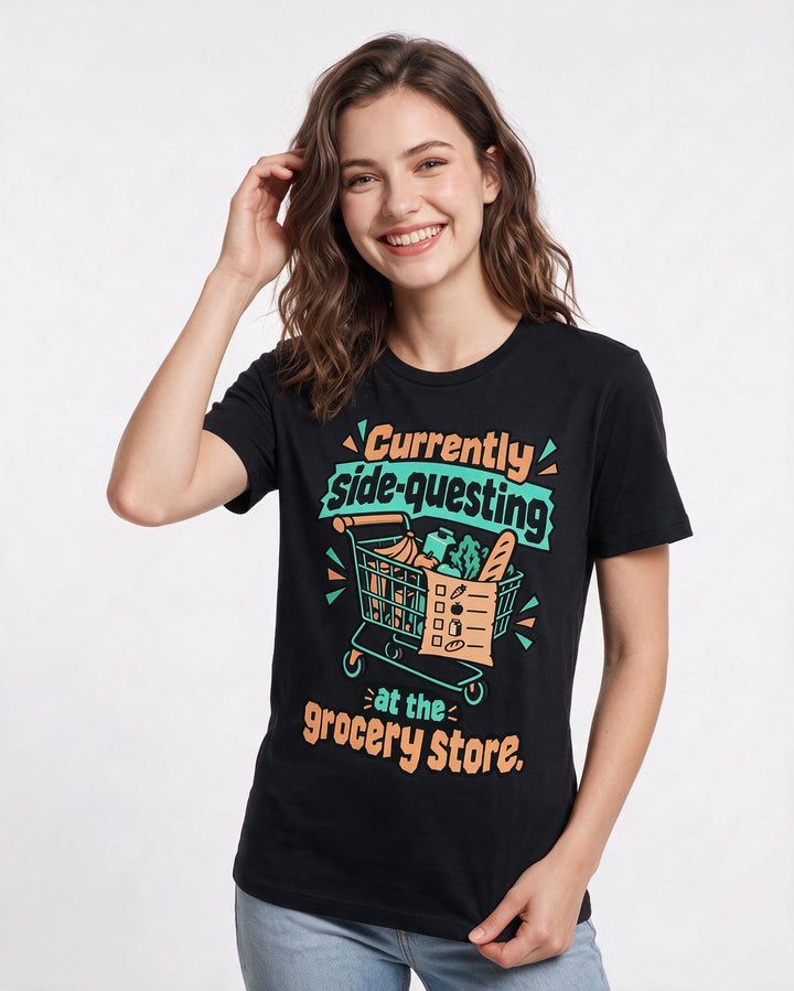 Gaming Black T-Shirt for Women – Game Night Graphic Tee product image 1