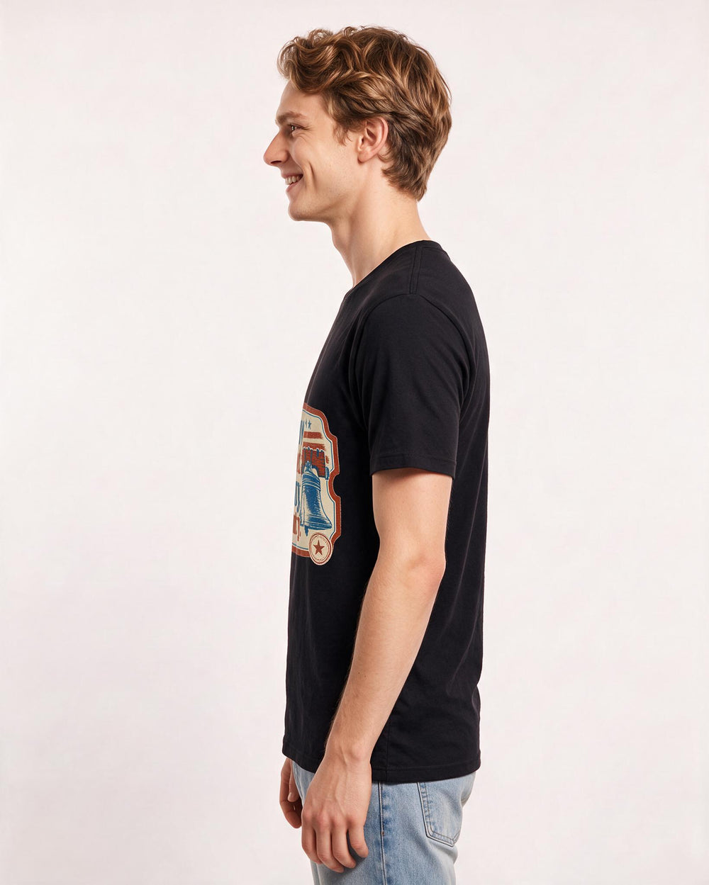 Graphic Men's Black T-Shirt - I serve my block, my city, my country. product image 2