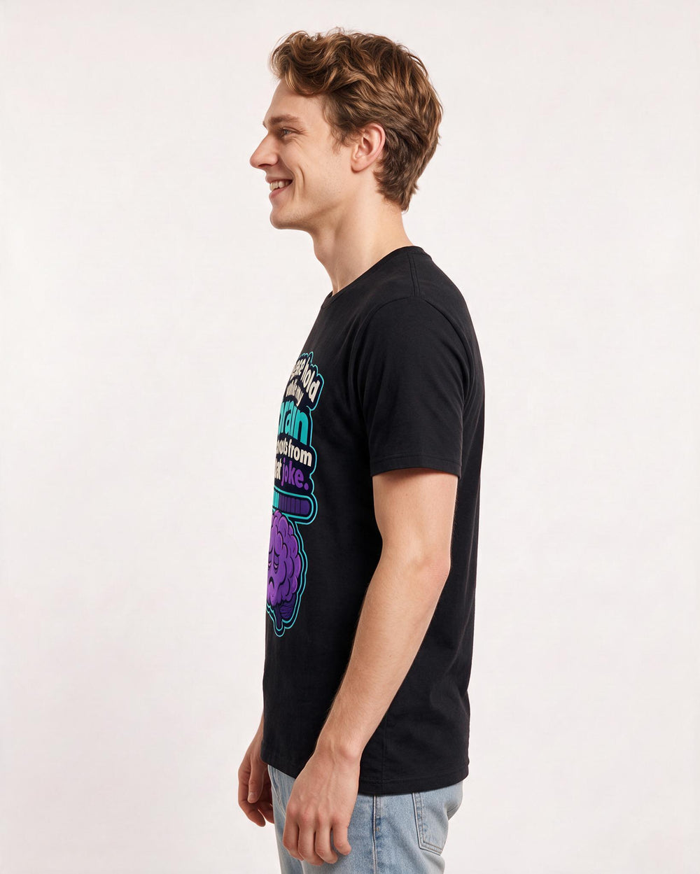 Meme Black T-Shirt for Men – Everyday Expression Graphic Tee product image 2