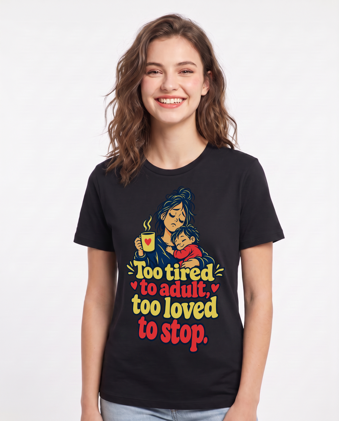 Grandparent Black T-Shirt for Women – Everyday Expression Graphic Tee product image 3