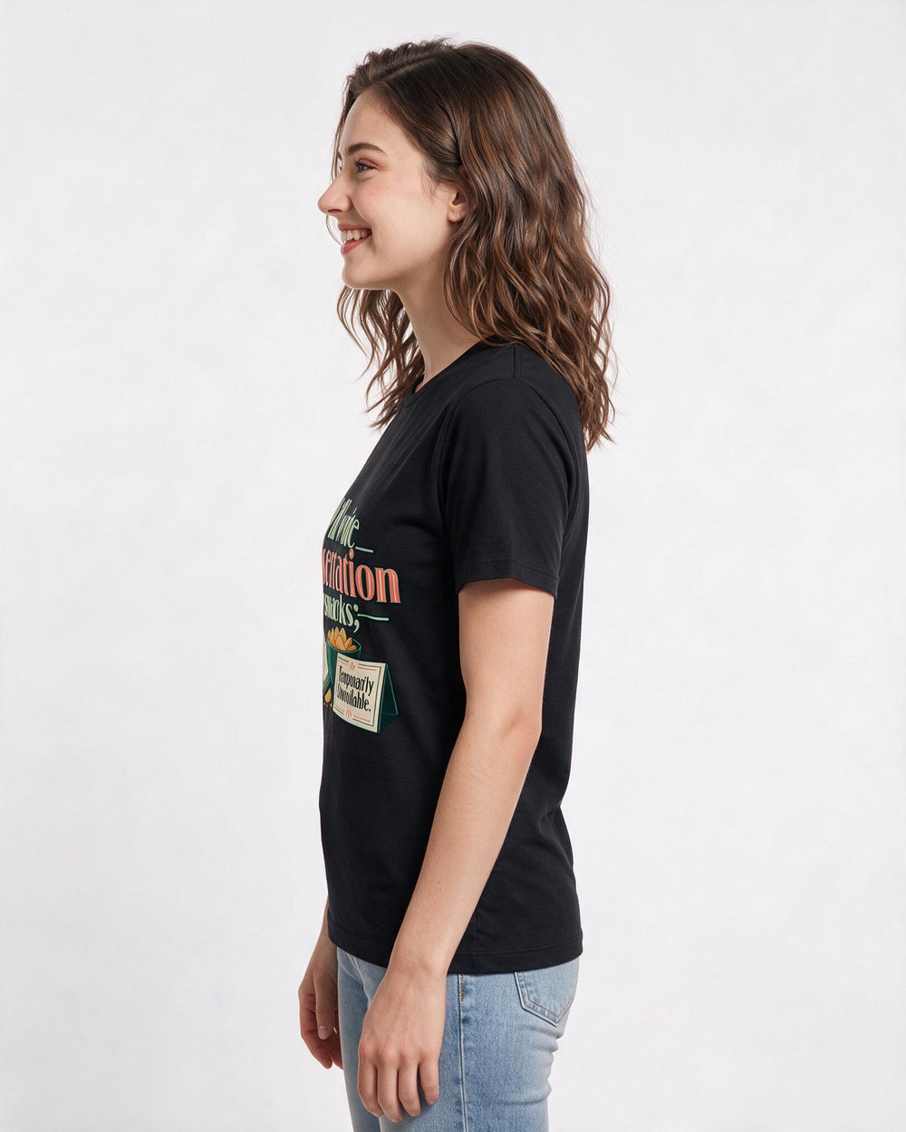 Graduation Black T-Shirt for Women – Everyday Expression Graphic Tee product image 2