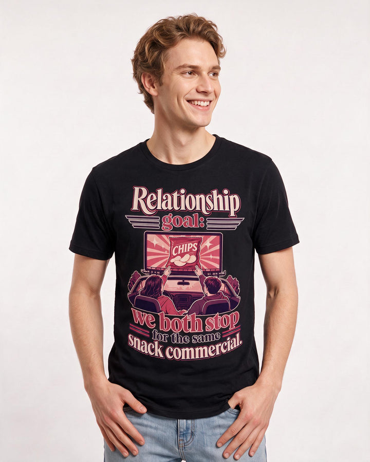 Couples Black T-Shirt for Men – Everyday Expression Graphic Tee product image 1