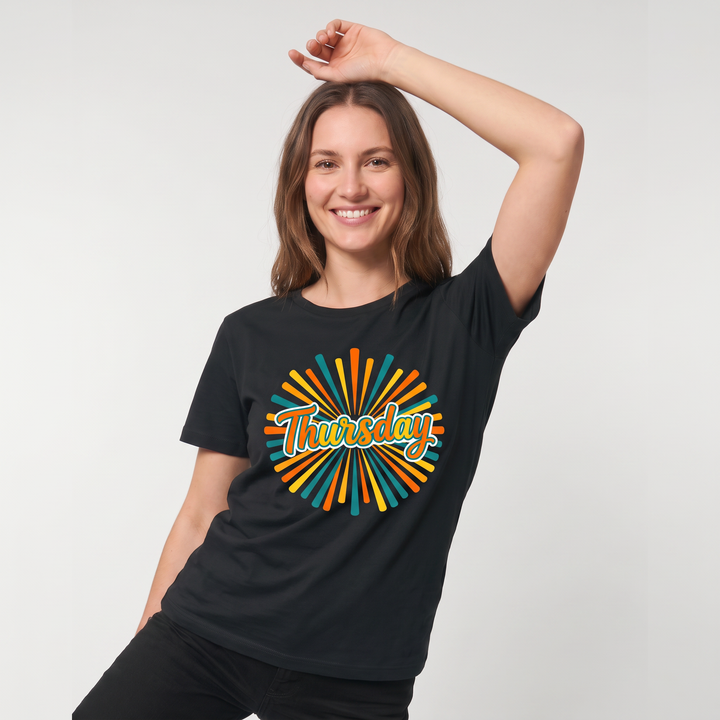 Vibrant Thursday Sunburst Black T-Shirt product photo 3