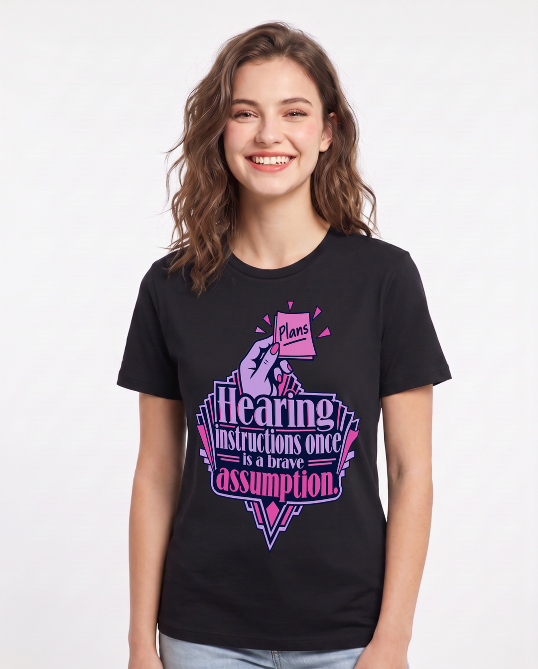 Neurodiversity Black T-Shirt for Women – Everyday Expression Graphic Tee product image 3