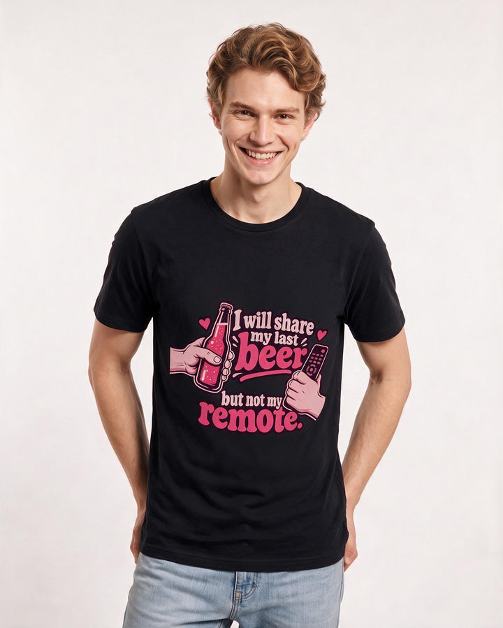 Couples Black T-Shirt for Men – Everyday Expression Graphic Tee product image 1