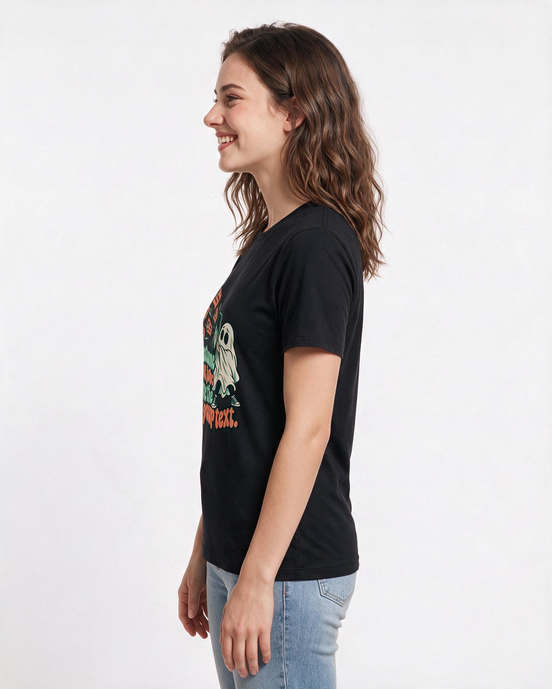 Halloween Black T-Shirt for Women – Halloween Theme Graphic Tee product image 2